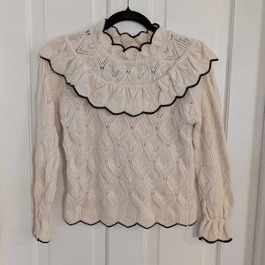 Mango MNG Womens Sweater EXTRA SMALL Old Money Soft Girl Feminine Dainty